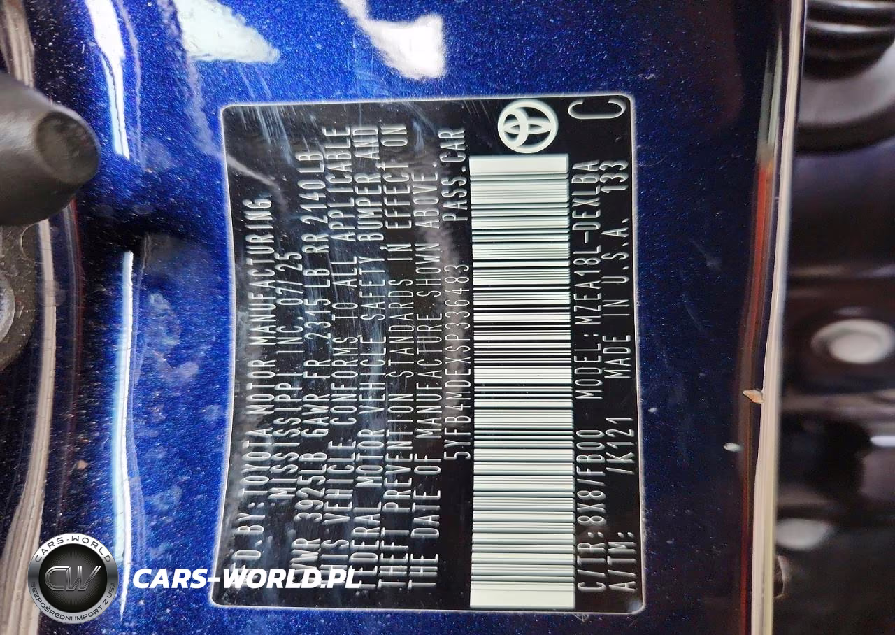 2025 Toyota Corolla Le VIN:5YFB4MDEXSP336483 - 12