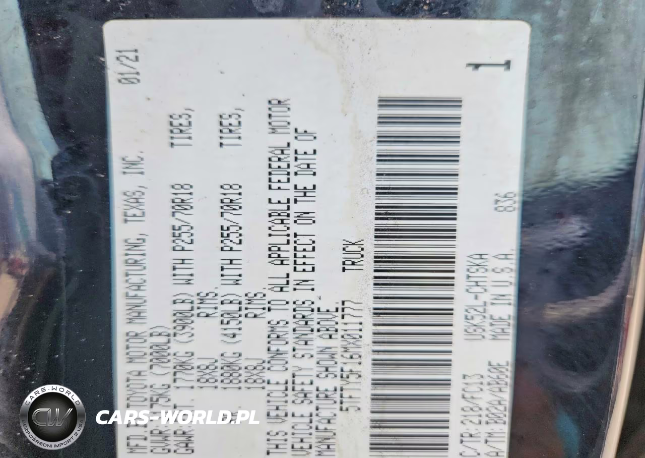 2021 Toyota Tundra Sr5 VIN:5TFTY5F16MX011777 - 12