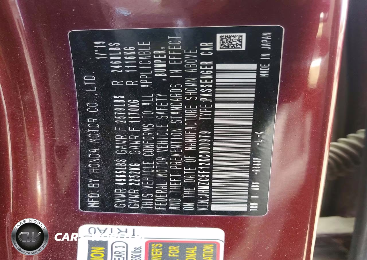 2019 Honda Clarity VIN:JHMZC5F12KC000979 - 13