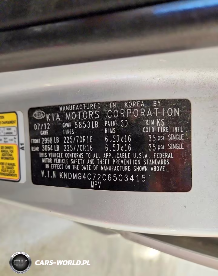 2012 Kia Sedona Lx VIN:KNDMG4C72C6503415 - 13