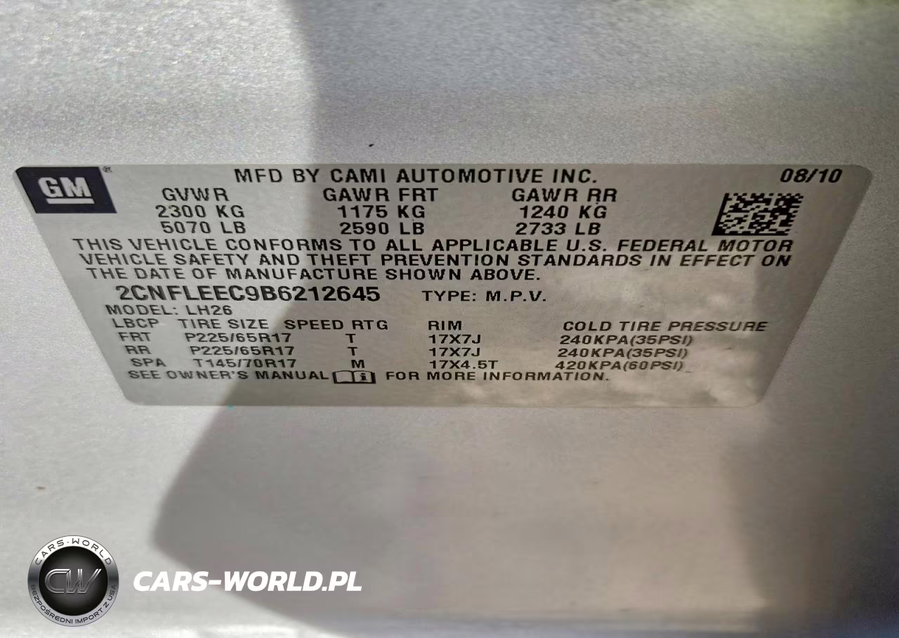 2011 Chevrolet Equinox Lt VIN:2CNFLEEC9B6212645 - 13