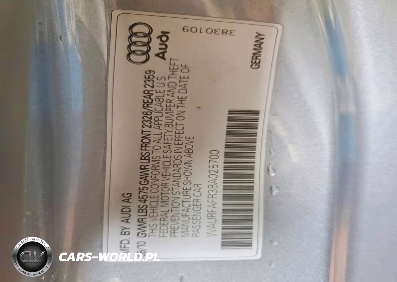 2011 Audi A5 Premium Plus VIN:WAURFAFR3BA025700 - 12