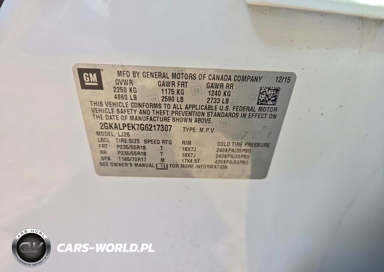 2016 GMC Terrain Slt VIN:2GKALPEK7G6217307 - 13