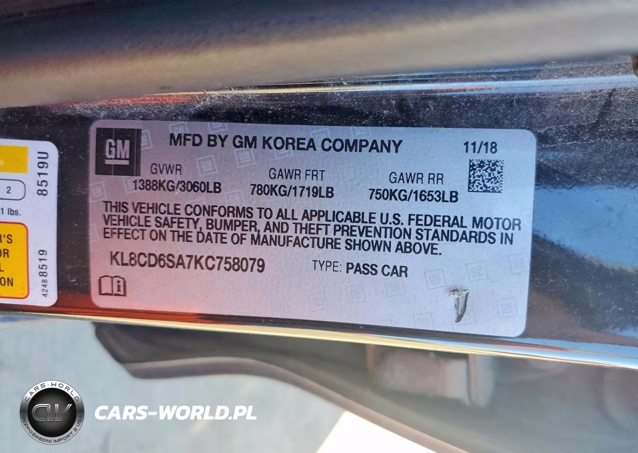 2019 Chevrolet Spark 1Lt VIN:KL8CD6SA7KC758079 - 12