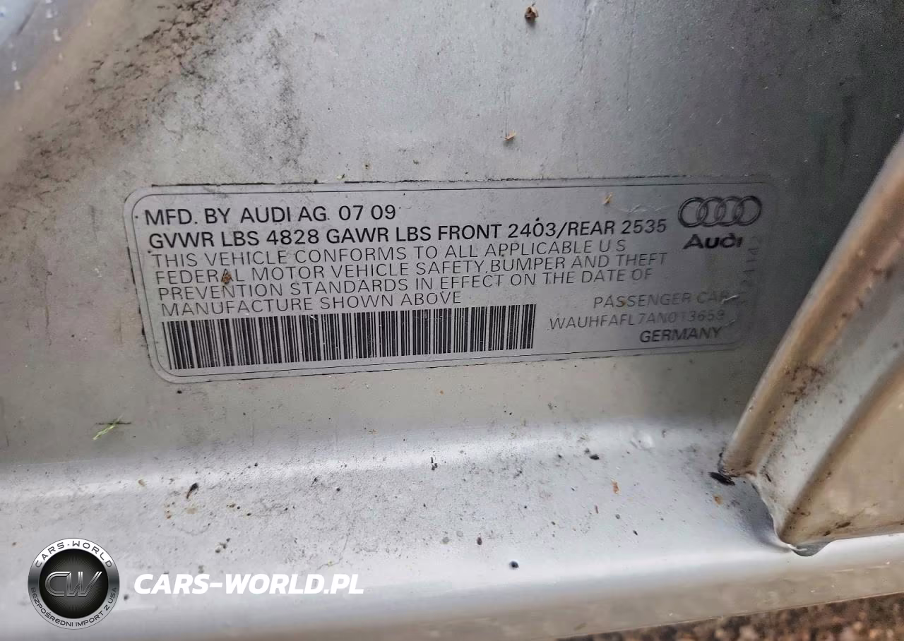 2012 Audi A4 VIN:WAUHFAFL7AN013659 - 5
