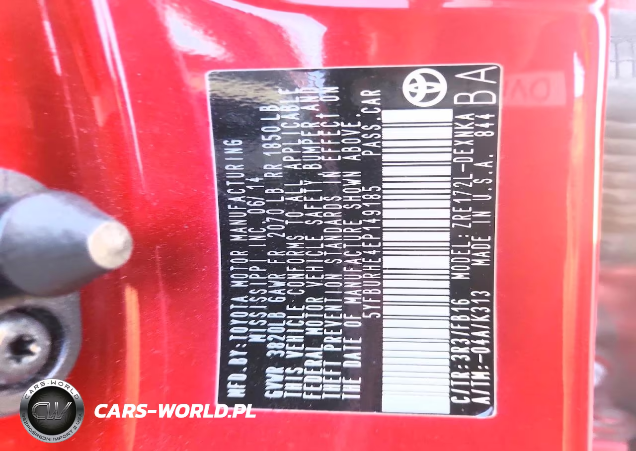 2014 Toyota Corolla Le VIN:5YFBURHE4EP149185 - 12