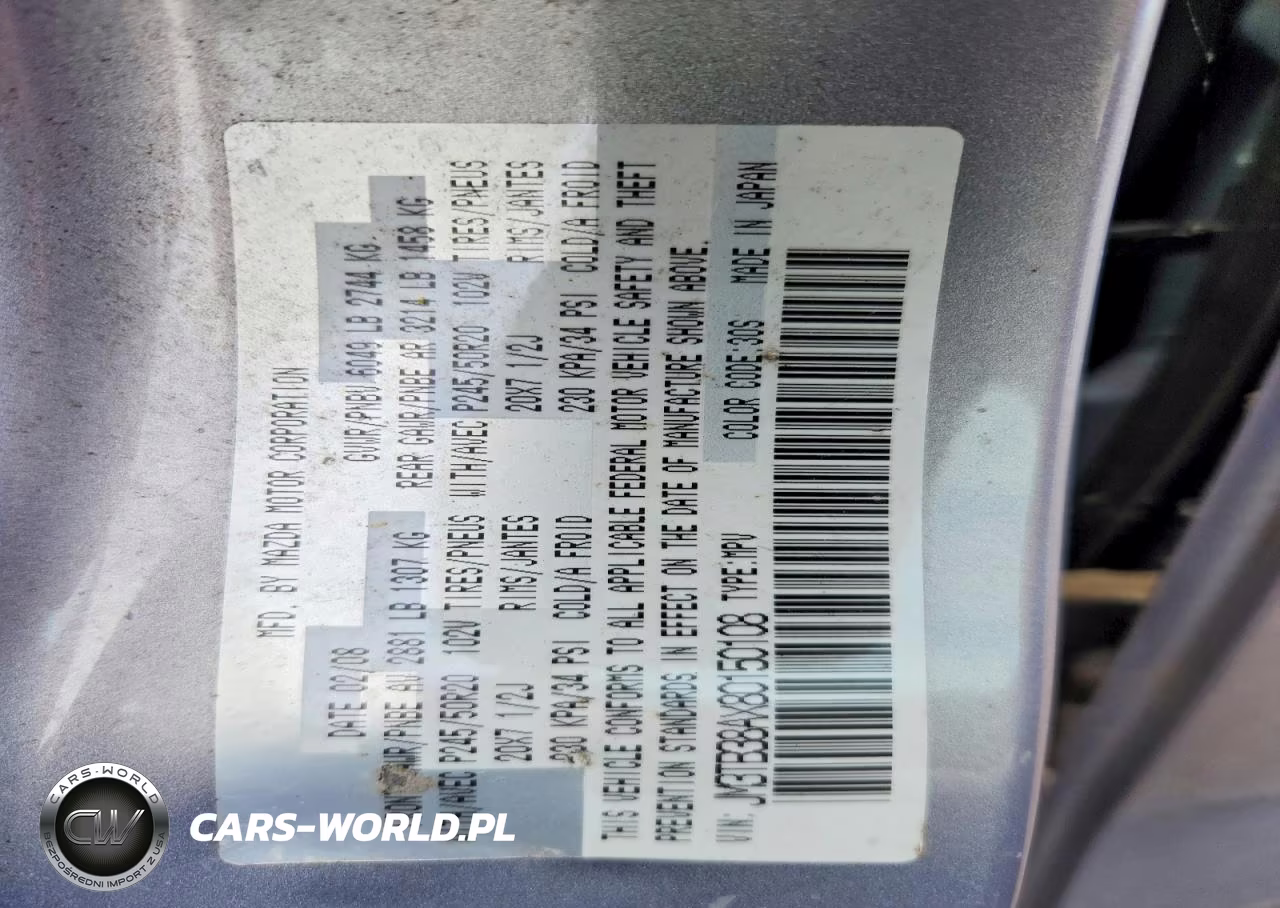 2008 Mazda Cx-9 VIN:JM3TB38AX80150108 - 12