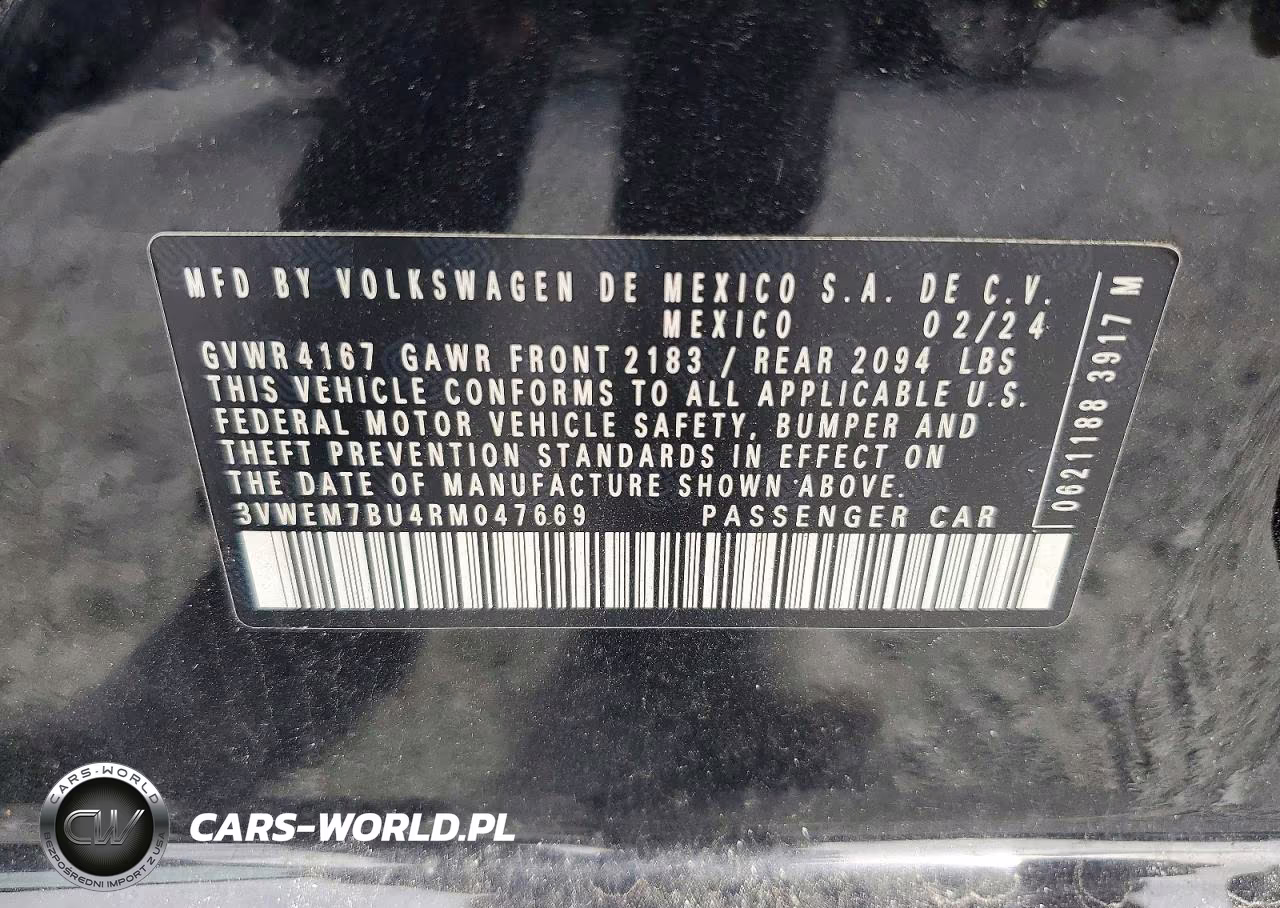 2024 Volkswagen Jetta Se VIN:3VWEM7BU4RM047669 - 13