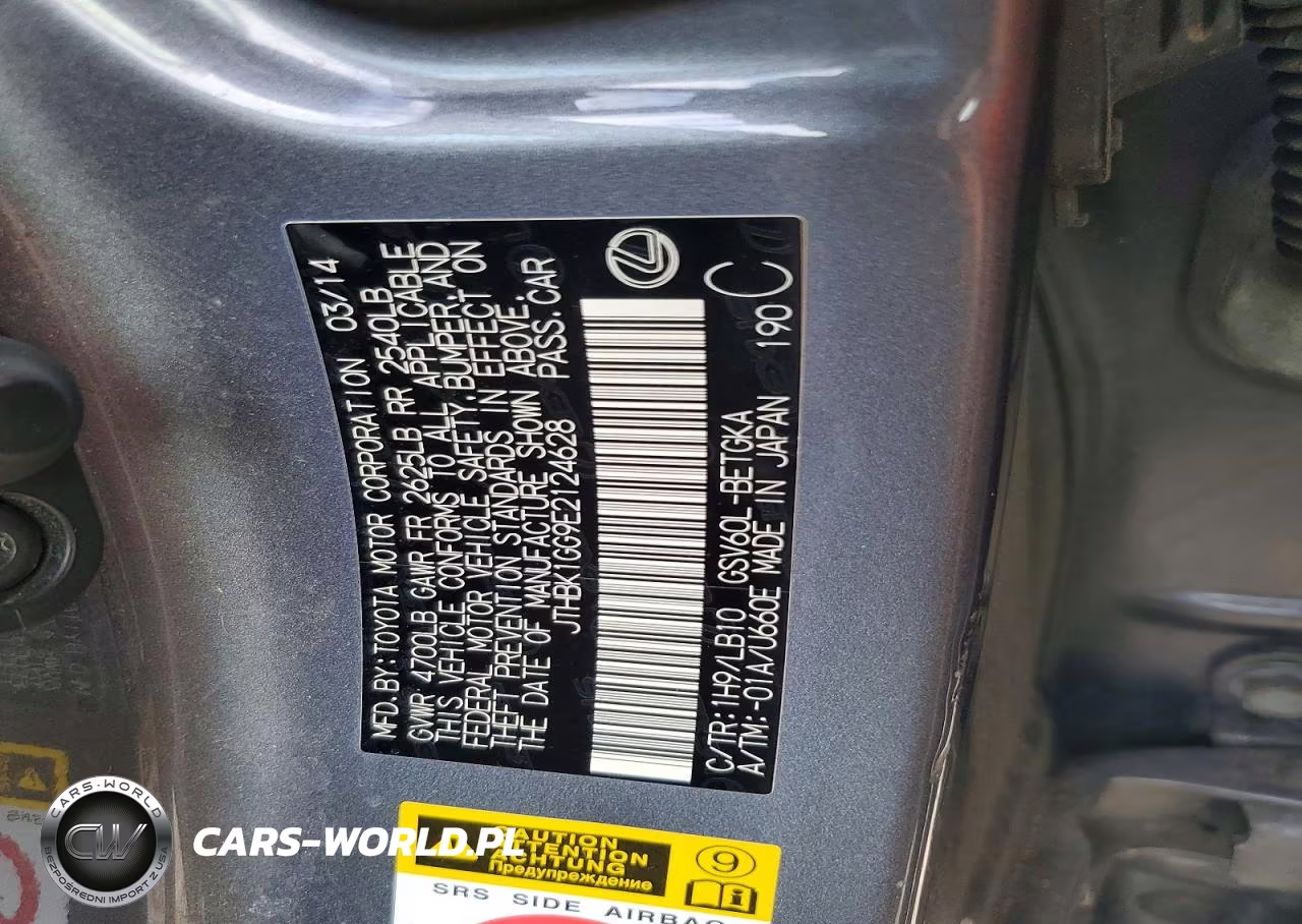 2014 Lexus Es 350 VIN:JTHBK1GG9E2124628 - 13