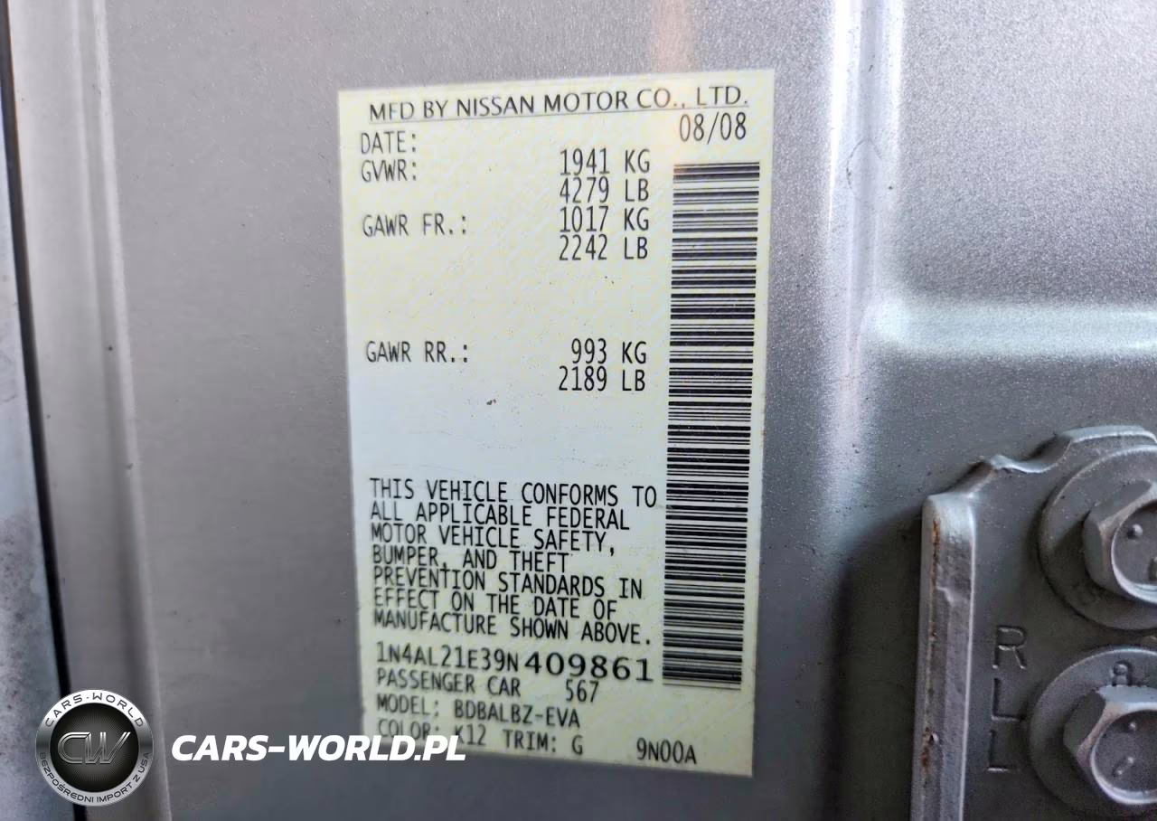 2009 Nissan Altima 2.5 VIN:1N4AL21E39N409861 - 13