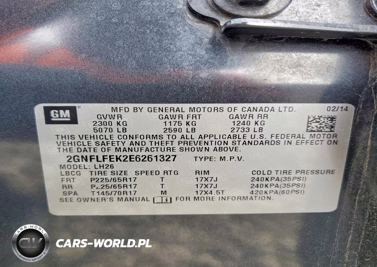 2014 Chevrolet Equinox Lt VIN:2GNFLFEK2E6261327 - 13