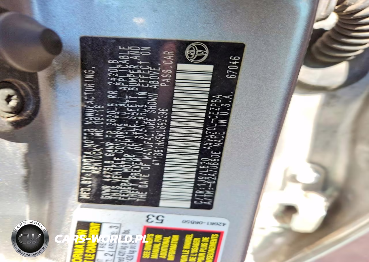 2019 Toyota Camry Xse VIN:4T1B61HK5KU692296 - 12