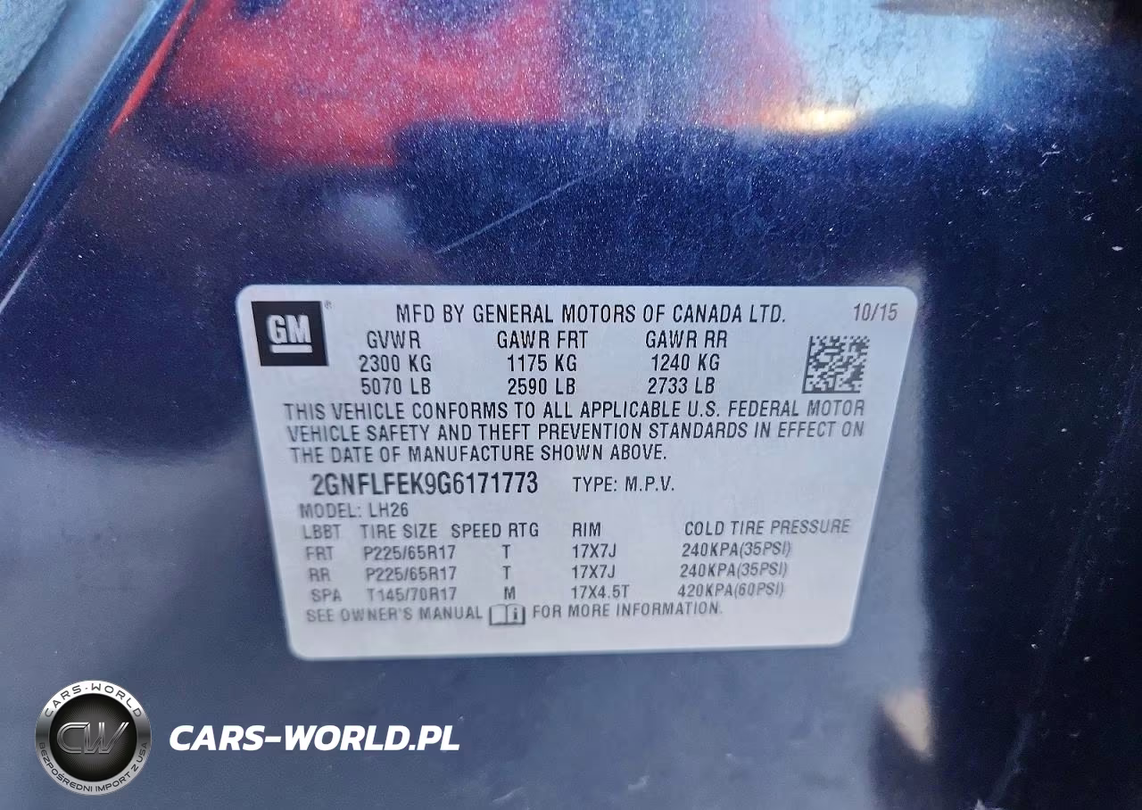 2016 Chevrolet Equinox Lt VIN:2GNFLFEK9G6171773 - 13