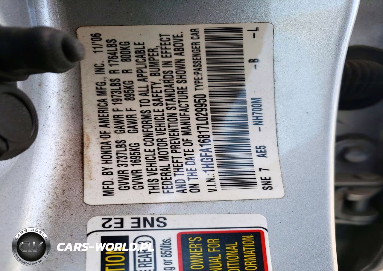 2007 Honda Civic Ex VIN:1HGFA16817L029950 - 12