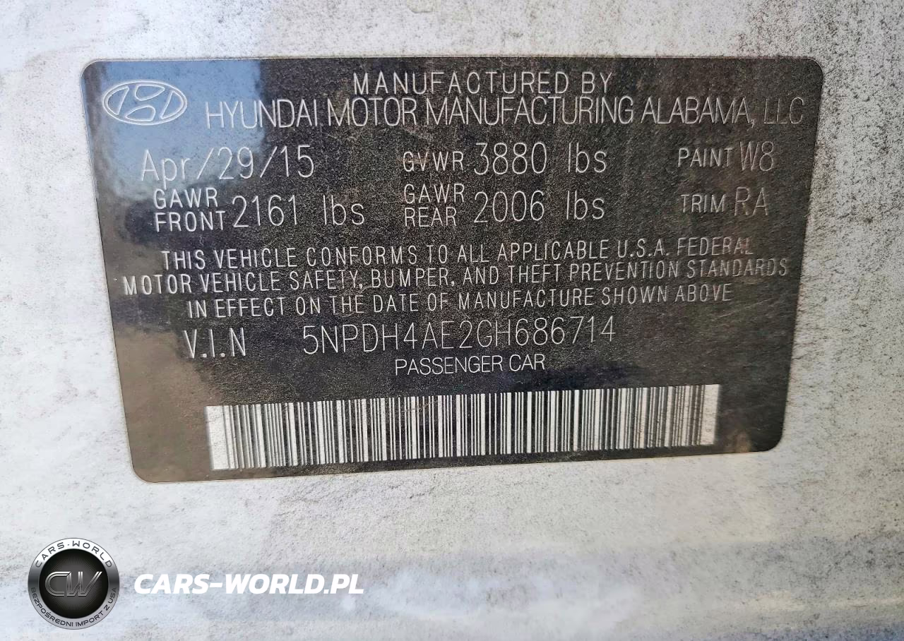 2016 Hyundai Elantra Se VIN:5NPDH4AE2GH686714 - 12