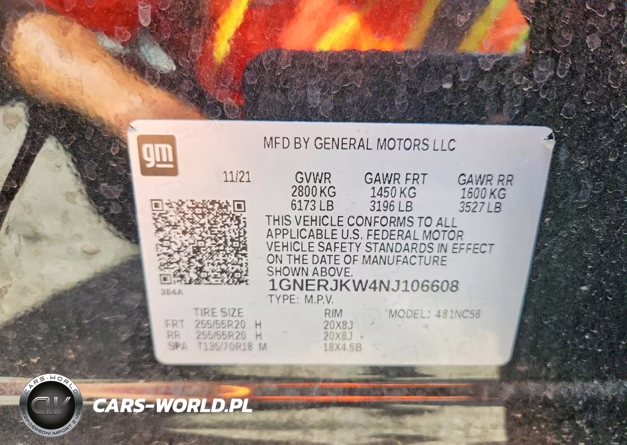 2022 Chevrolet Traverse Rs VIN:1GNERJKW4NJ106608 - 13