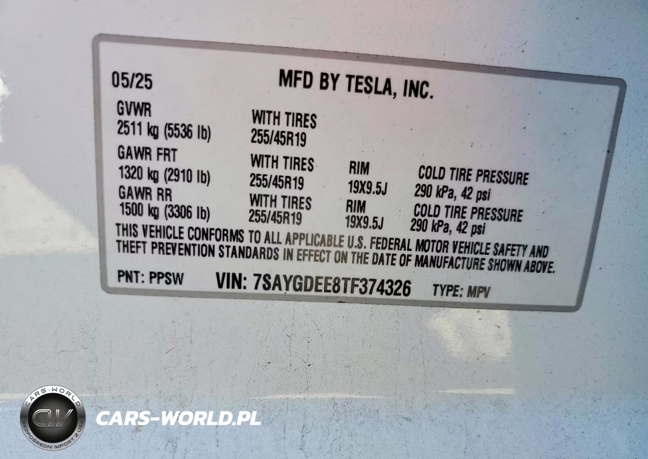 2026 Tesla Model Y VIN:7SAYGDEE8TF374326 - 13