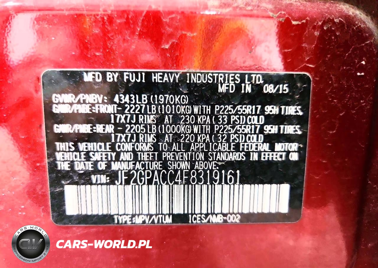 2015 Subaru Xv Crosstrek 2.0 Premium VIN:JF2GPACC4F8319161 - 13