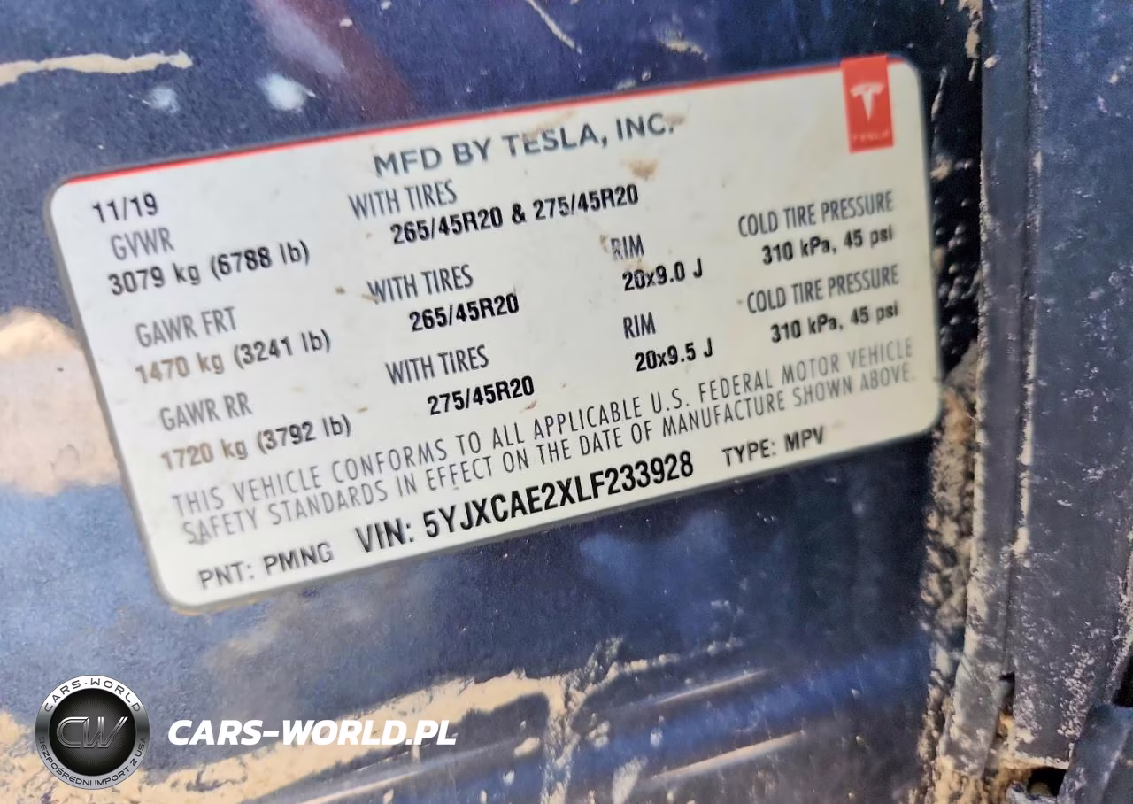 2020 Tesla Model X VIN:5YJXCAE2XLF233928 - 12