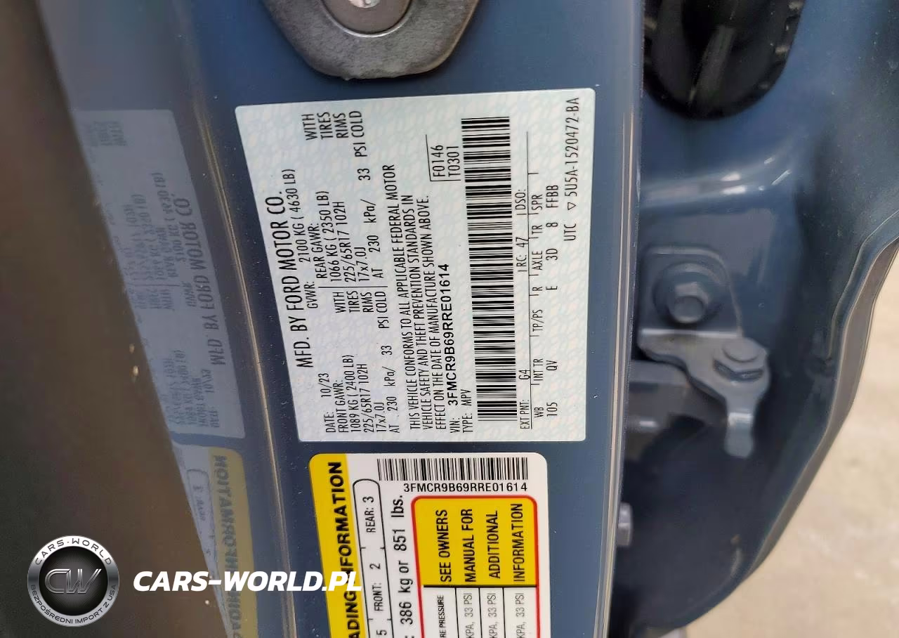 2024 Ford Bronco Sport Big Bend VIN:3FMCR9B69RRE01614 - 13