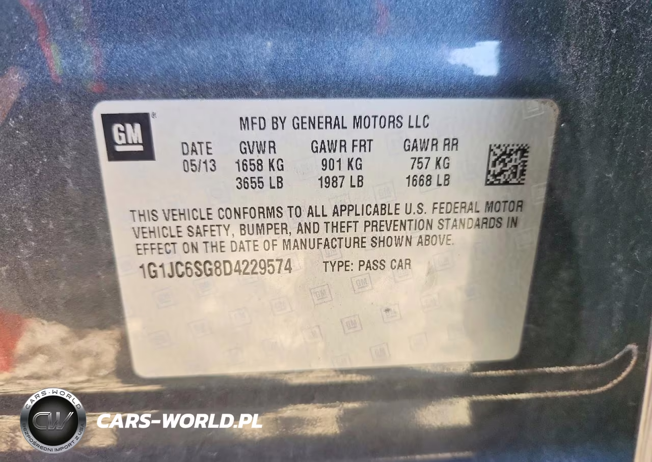 2013 Chevrolet Sonic Lt VIN:1G1JC6SG8D4229574 - 12