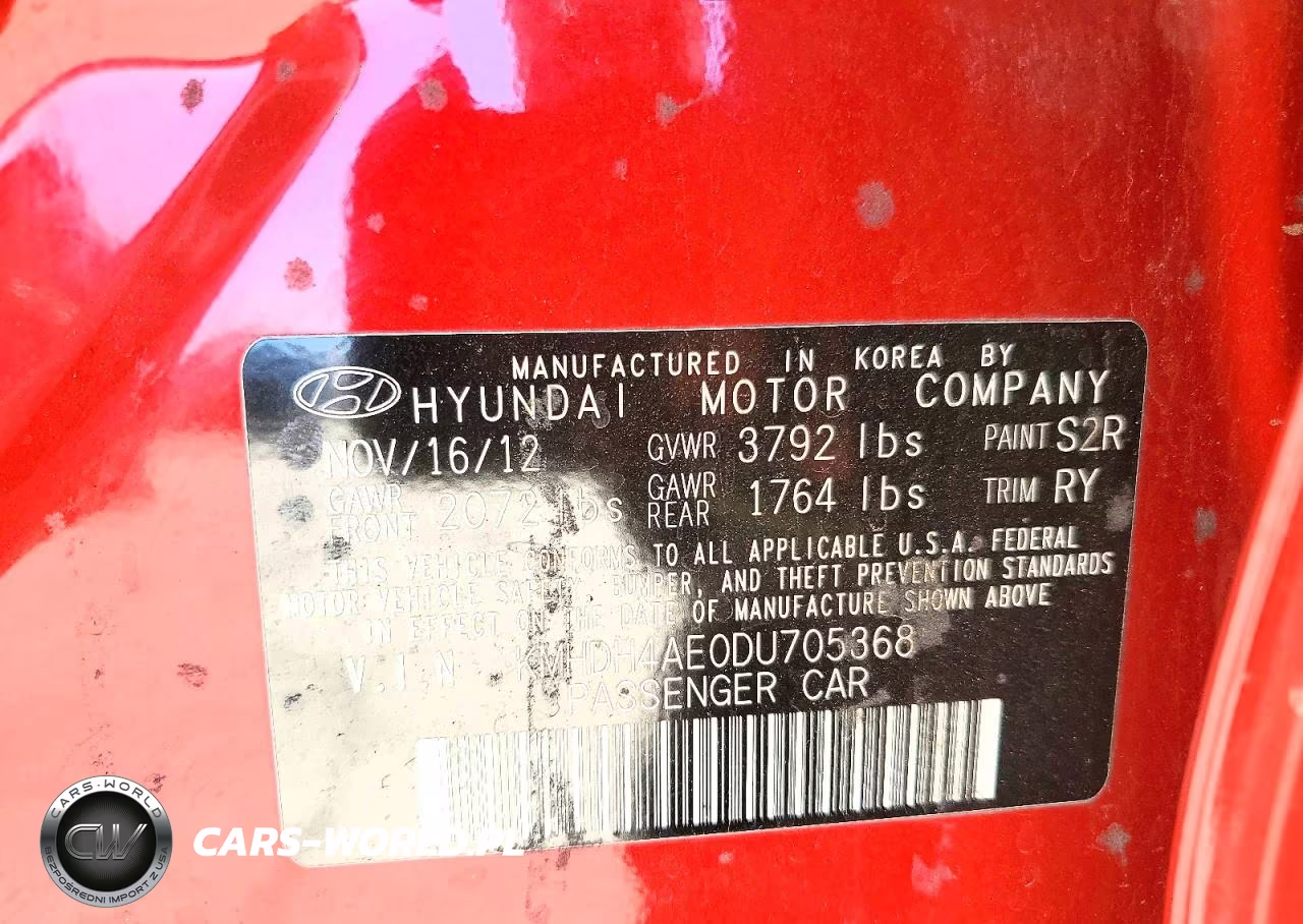 2013 Hyundai Elantra Limited VIN:KMHDH4AE0DU705368 - 12