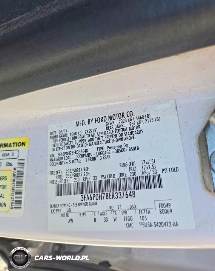 2014 Ford Fusion Se VIN:3FA6P0H78ER337648 - 12