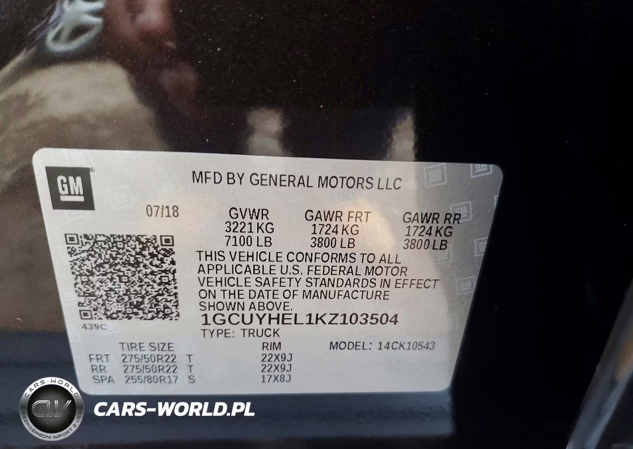 2019 Chevrolet Silverado K1500 High Country VIN:1GCUYHEL1KZ103504 - 13