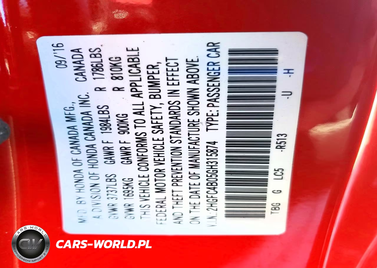 2016 Honda Civic Lx VIN:2HGFC4B05GH315874 - 12