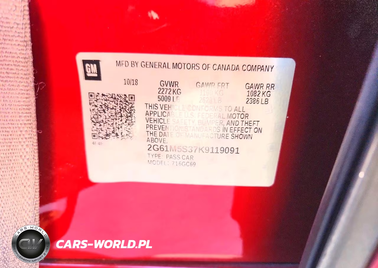 2019 Cadillac Xts Luxury VIN:2G61M5S37K9119091 - 12
