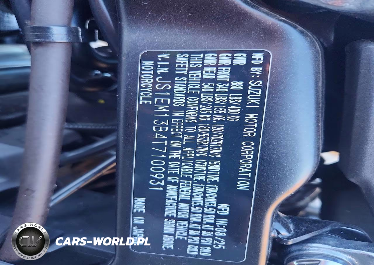 2026 Suzuki Gsx800 F VIN:JS1EM13B4T7100931 - 9