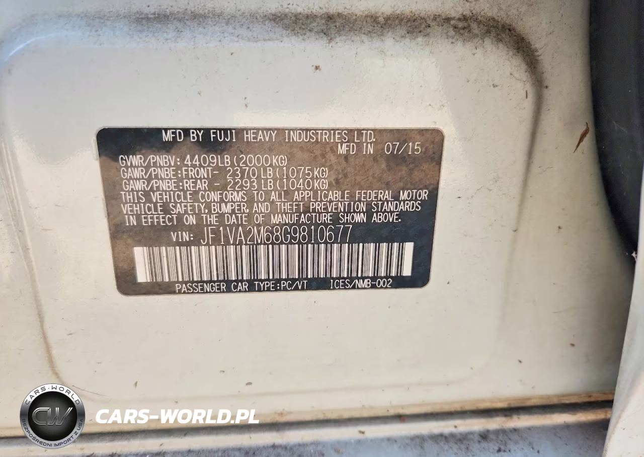 2016 Subaru Wrx Sti VIN:JF1VA2M68G9810677 - 13