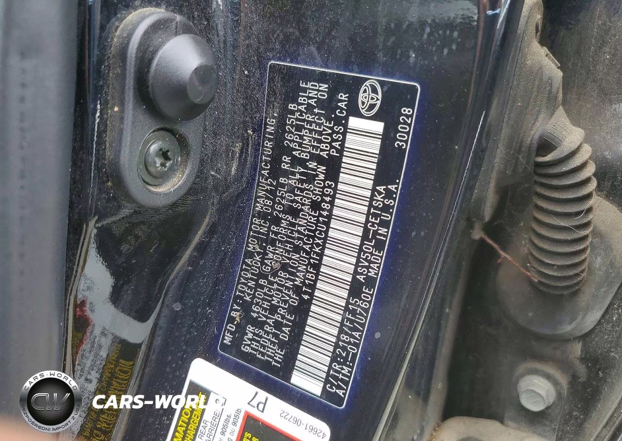 2012 Toyota Camry Se VIN:4T1BF1FKXCU148493 - 12