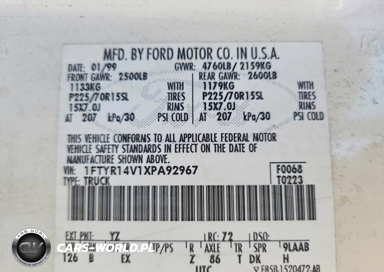 1999 Ford Ranger Super Cab VIN:1FTYR14V1XPA92967 - 12