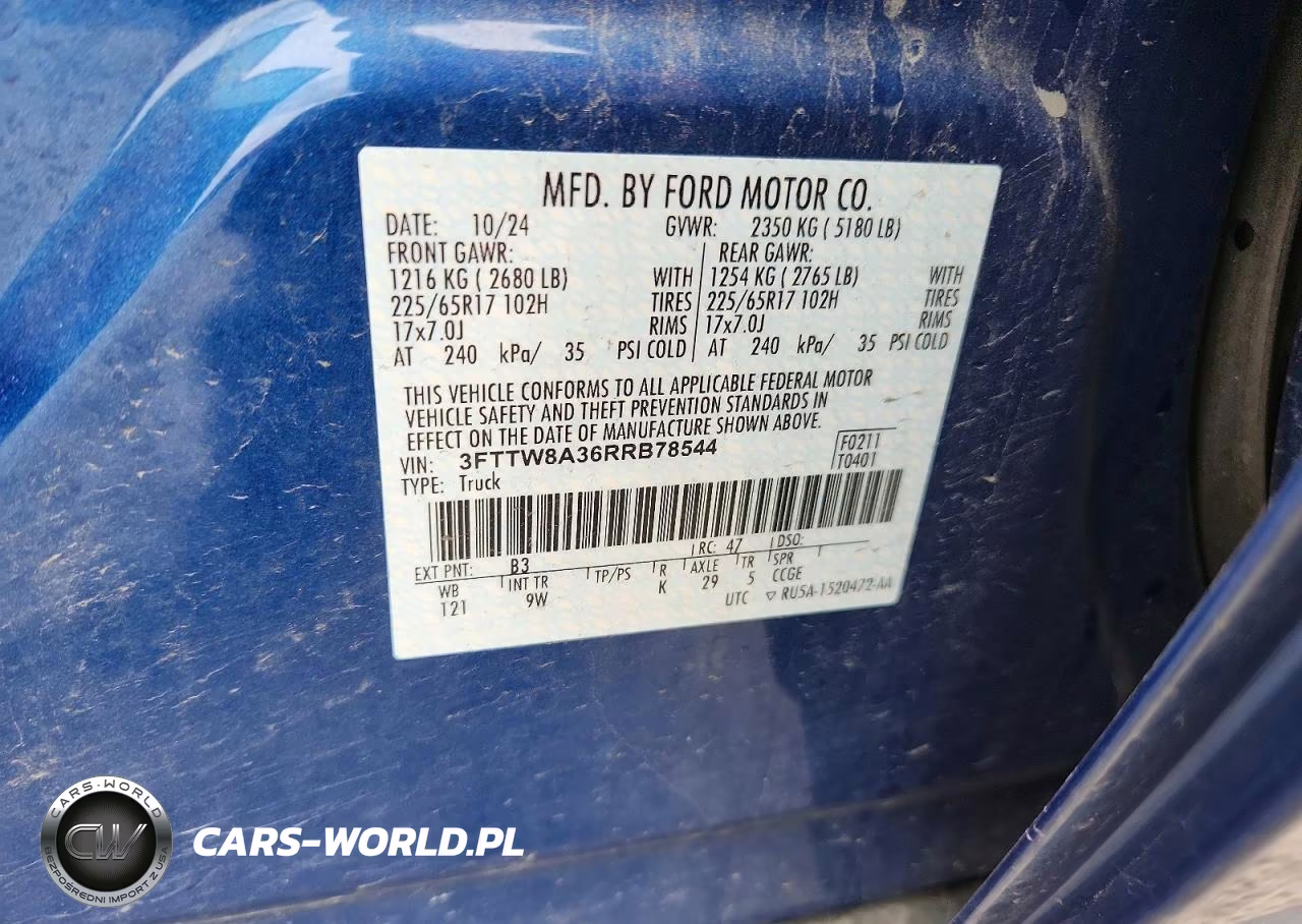2024 Ford Maverick Xl VIN:3FTTW8A36RRB78544 - 13