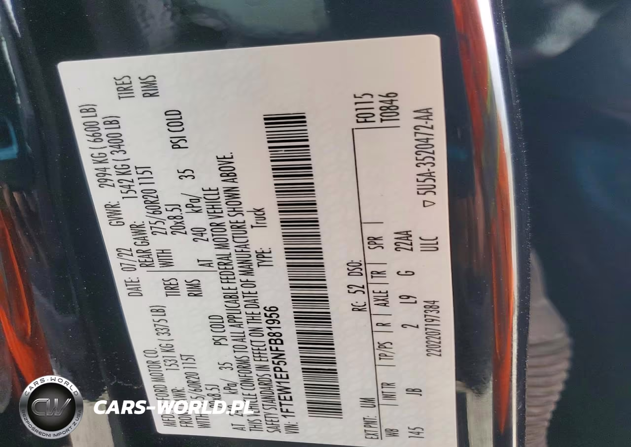 2022 Ford F150 Supercrew VIN:1FTEW1EP5NFB81956 - 12