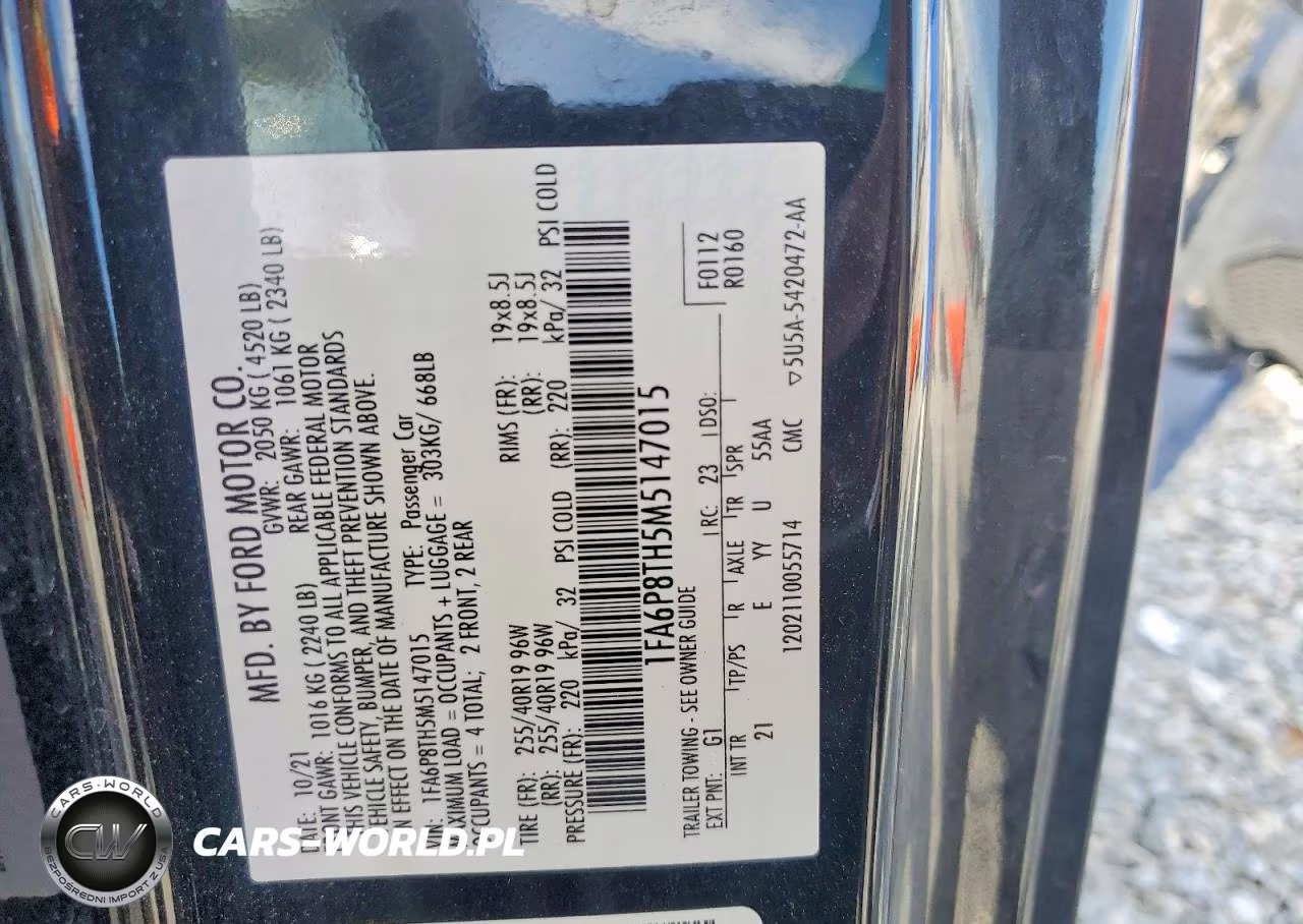 2021 Ford Mustang VIN:1FA6P8TH5M5147015 - 13