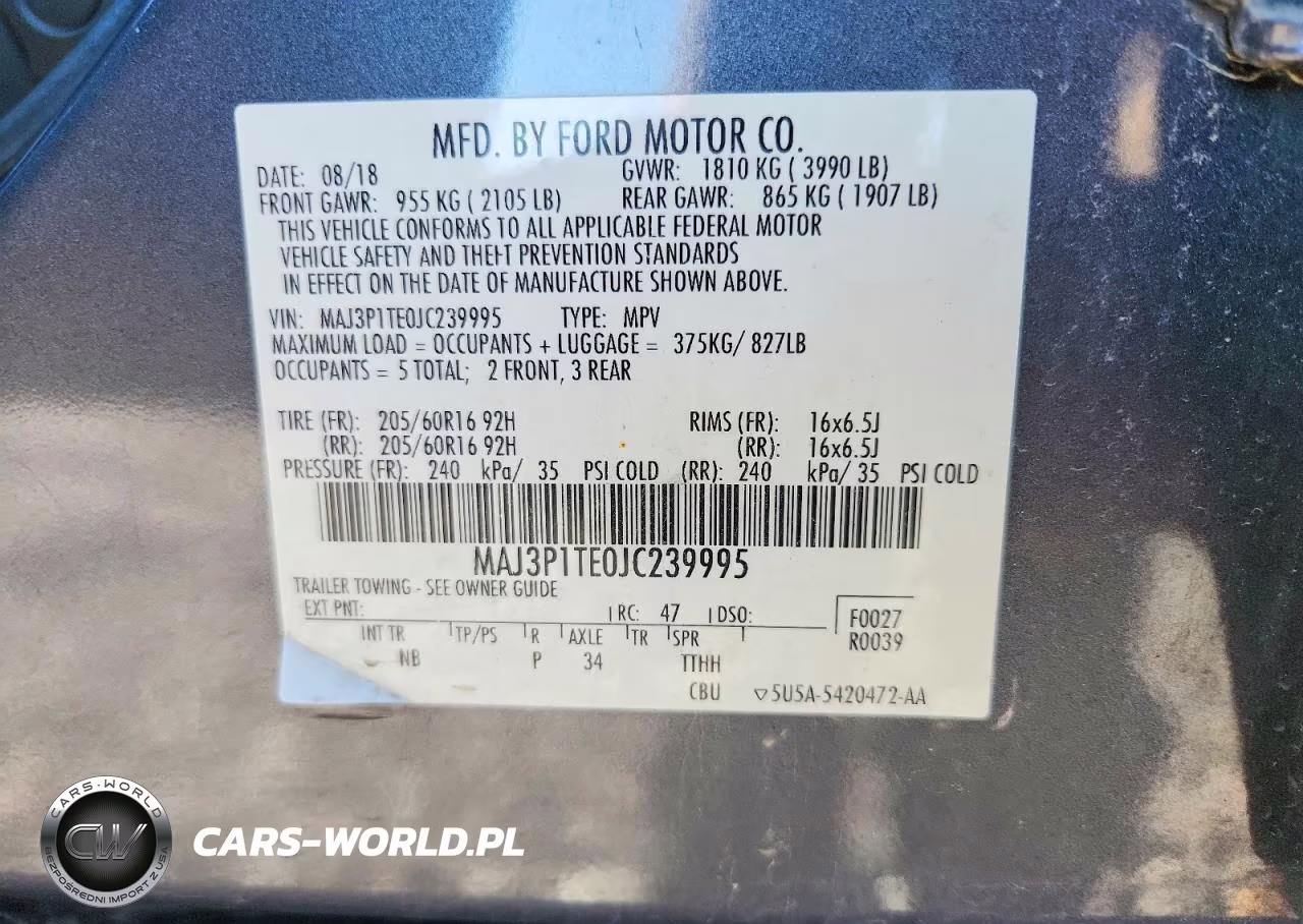 2018 Ford Ecosport Se VIN:MAJ3P1TE0JC239995 - 12