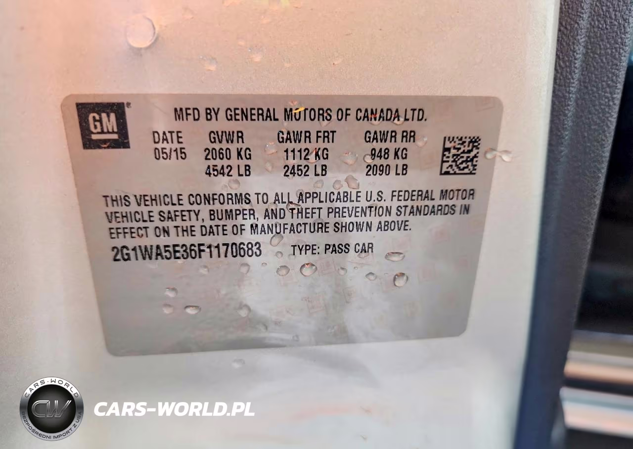 2015 Chevrolet Impala Limited Ls VIN:2G1WA5E36F1170683 - 12