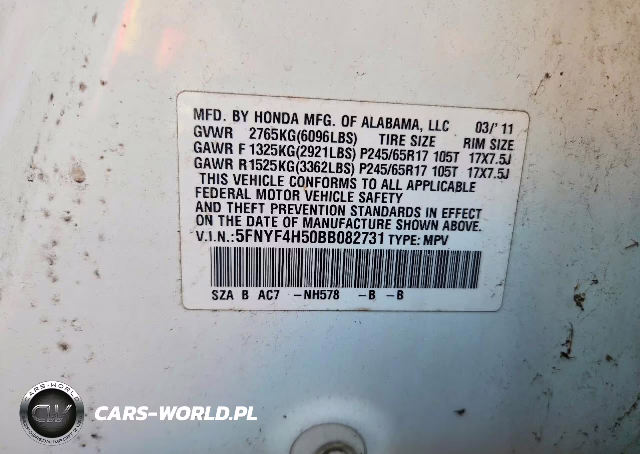 2011 Honda Pilot Exl VIN:5FNYF4H50BB082731 - 13