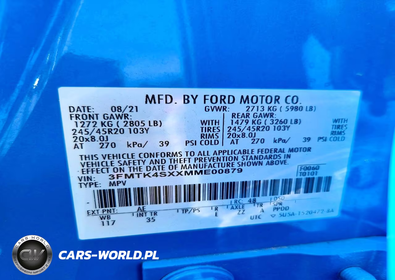2021 Ford Mustang Mach-E Gt VIN:3FMTK4SXXMME00879 - 14