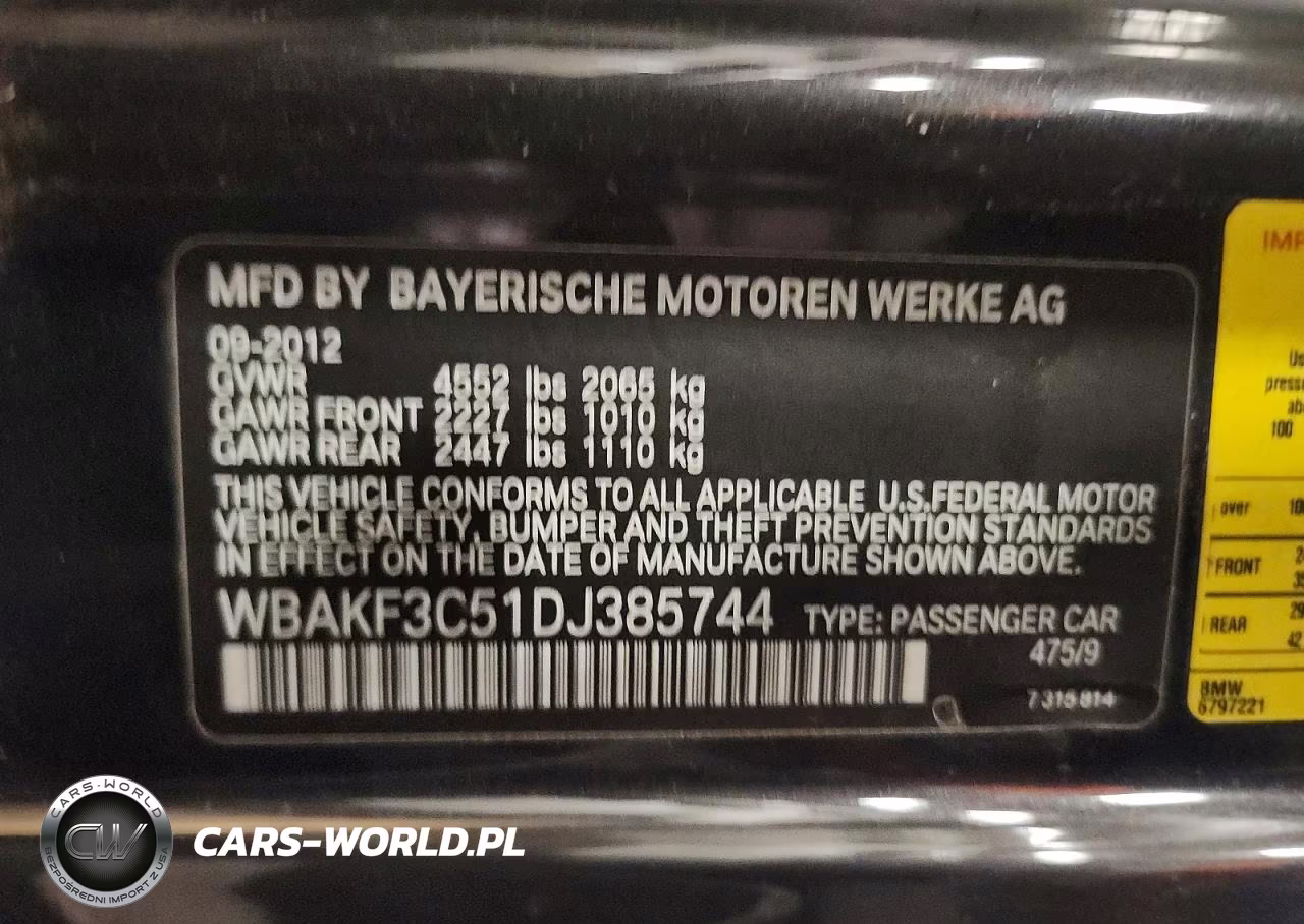2013 BMW 328 Xi VIN:WBAKF3C51DJ385744 - 12