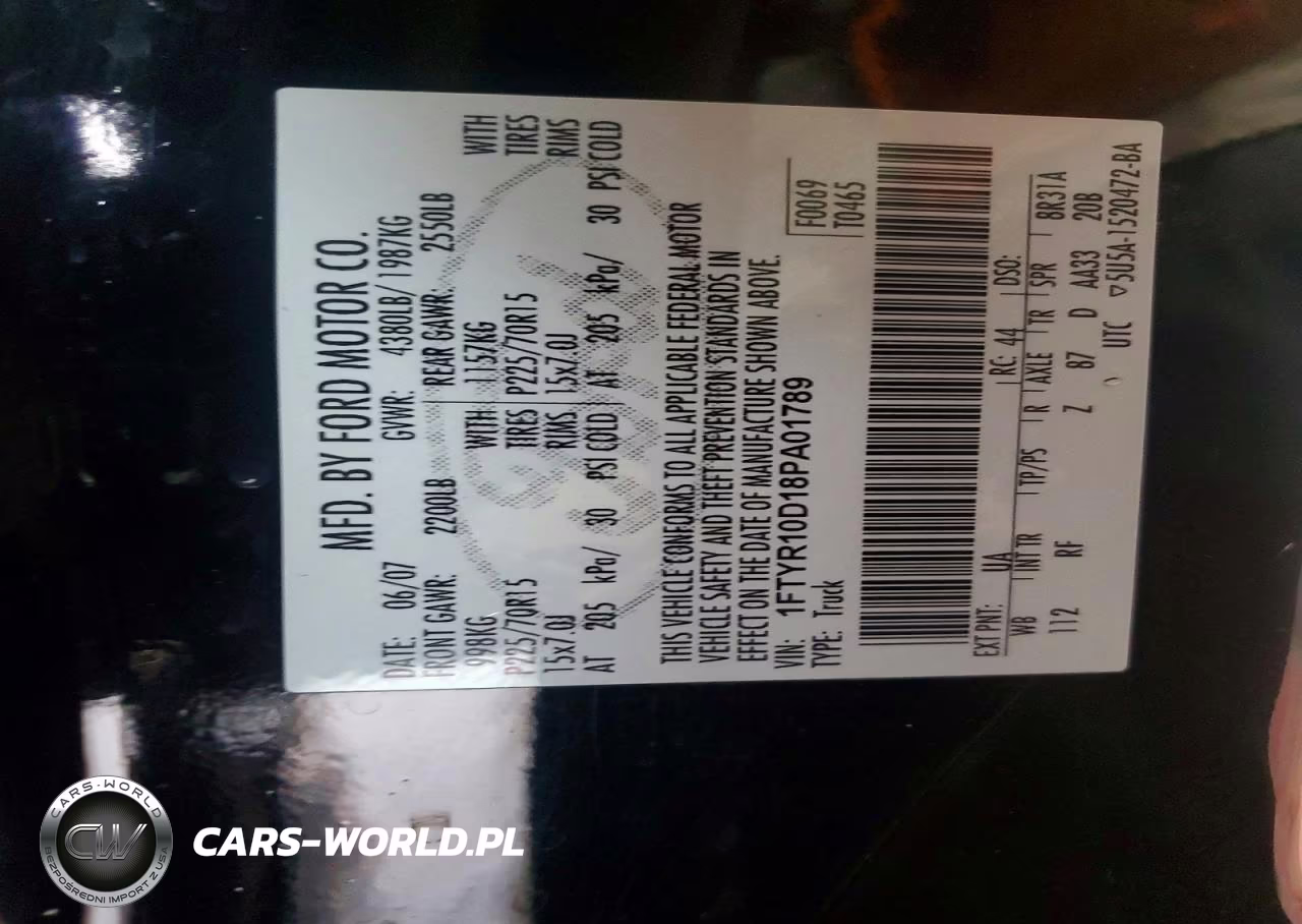 2008 Ford Ranger VIN:1FTYR10D18PA01789 - 12