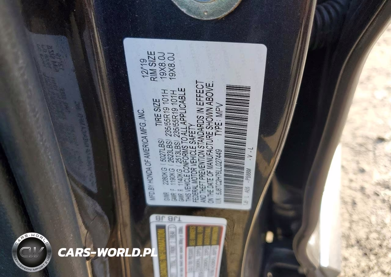 2020 Acura Rdx Advance VIN:5J8TC2H76LL027449 - 13