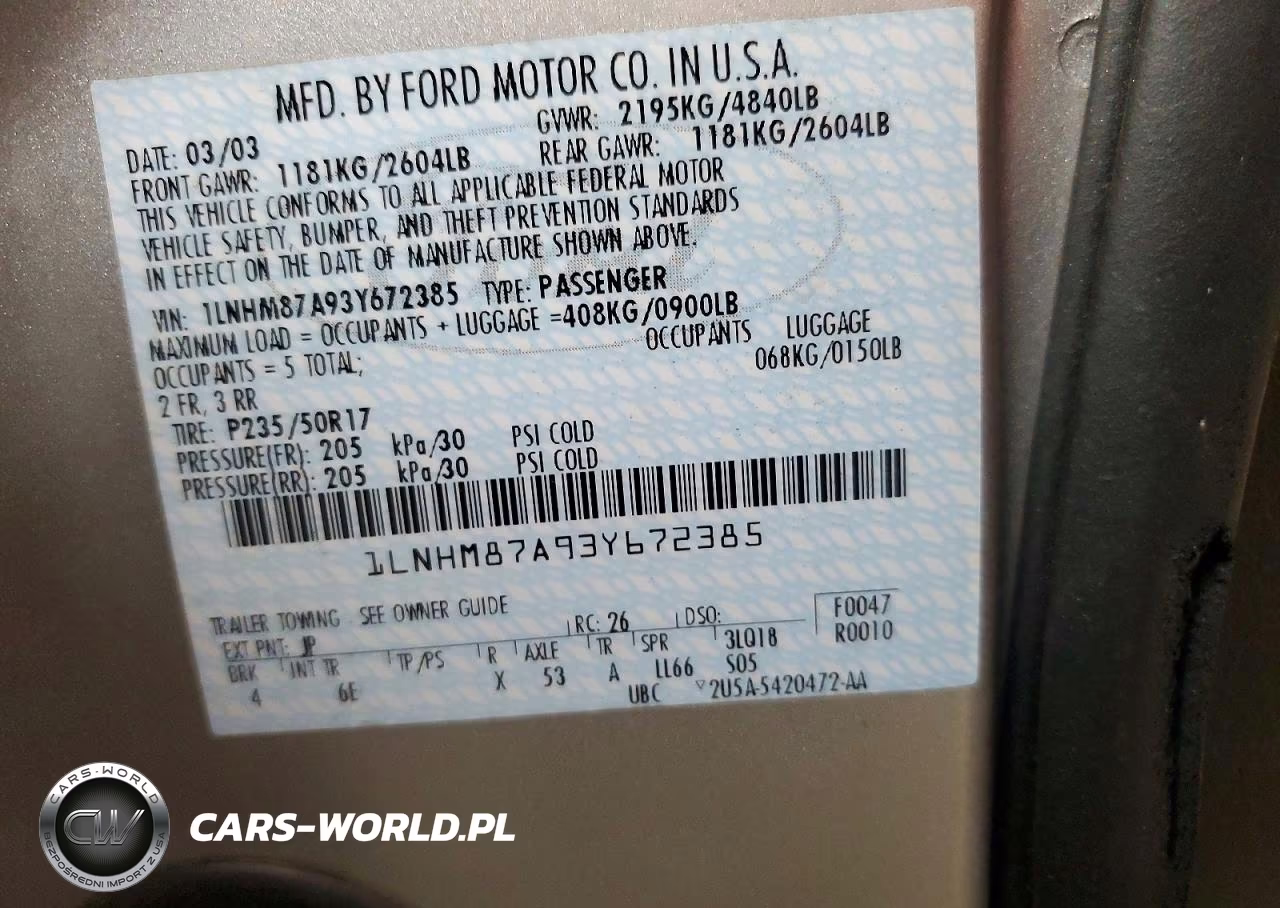 2003 Lincoln Ls VIN:1LNHM87A93Y672385 - 12