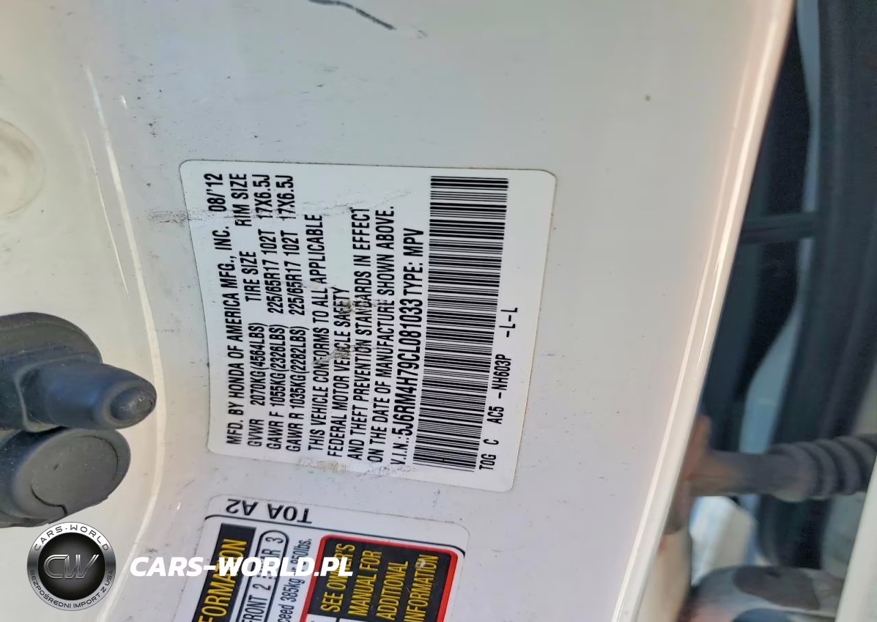 2012 Honda Cr-V Exl VIN:5J6RM4H79CL081033 - 13