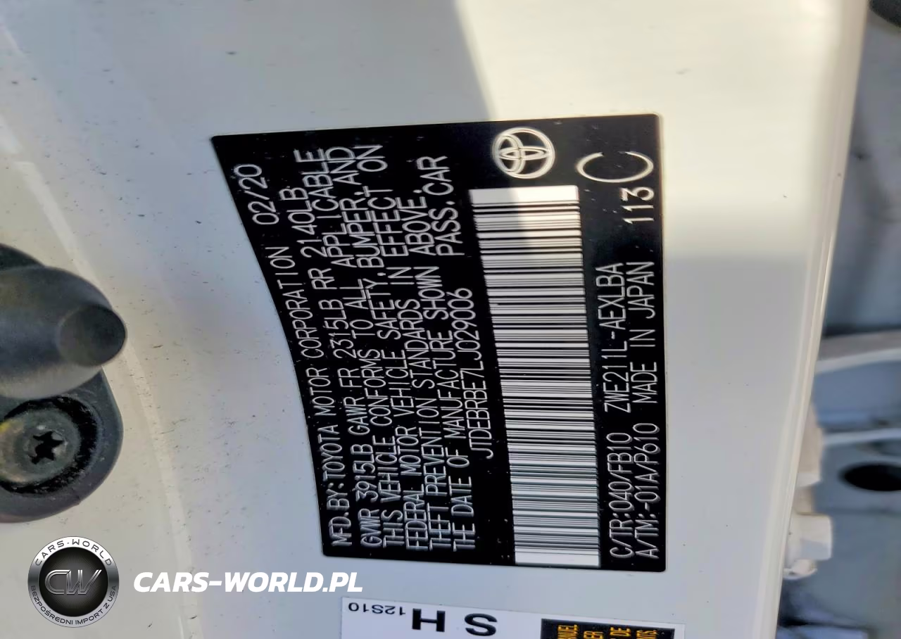 2020 Toyota Corolla Le VIN:JTDEBRBE7LJ029006 - 12