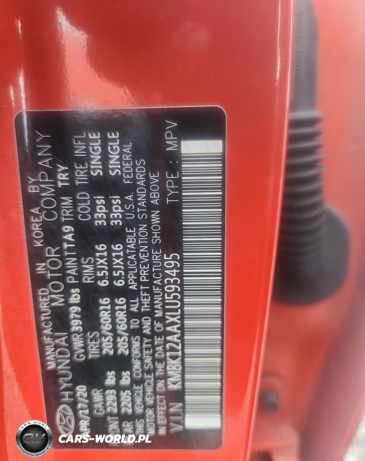 2020 Hyundai Kona Se VIN:KM8K12AAXLU593495 - 13