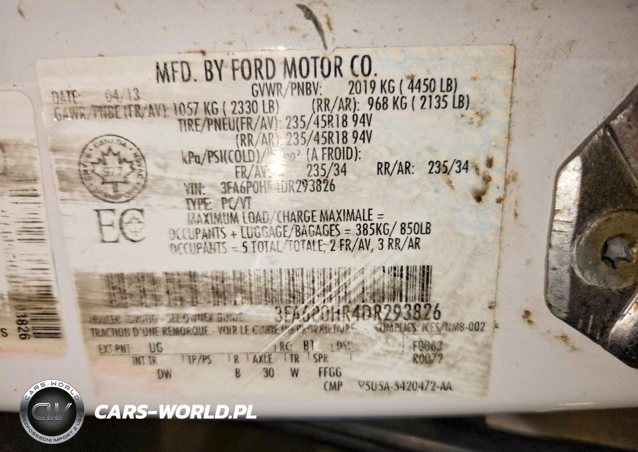 2013 Ford Fusion Se VIN:3FA6P0HR4DR293826 - 12
