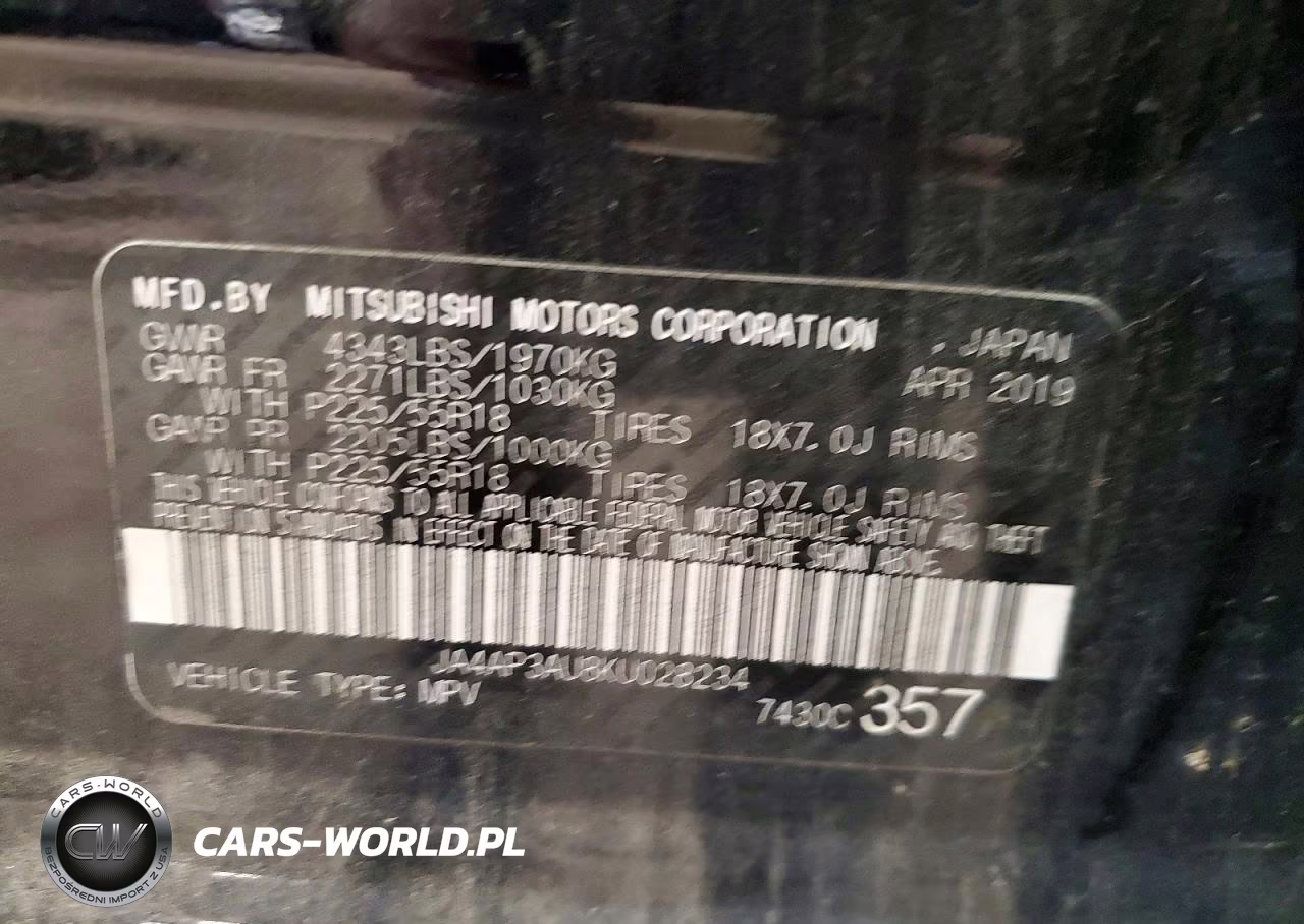 2019 Mitsubishi Outlander Sport Es VIN:JA4AP3AU8KU028234 - 13
